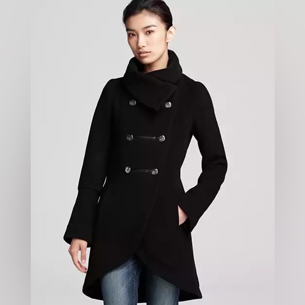 Mackage Diana Tulip Hem Wool Blend Coat L